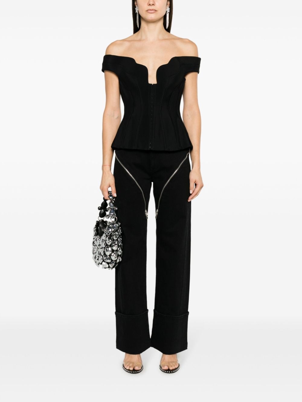 Impossible Neckline off-shoulder corset - 2