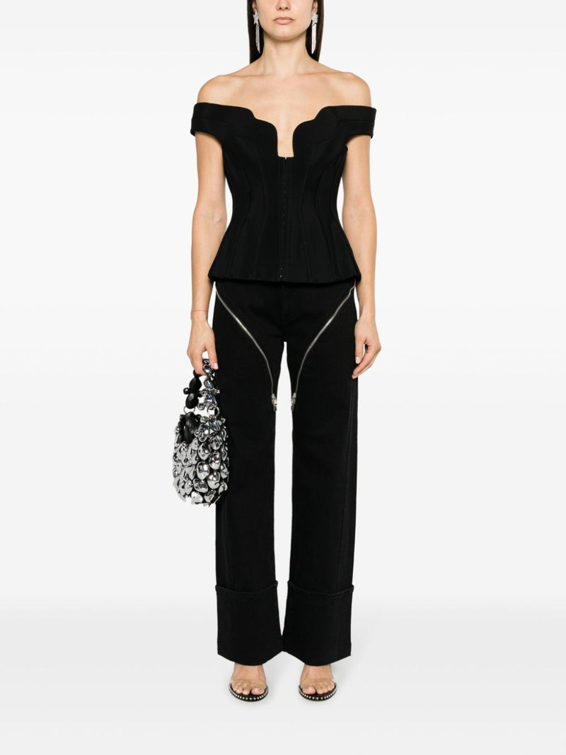 MUGLER Impossible Neckline off-shoulder corset outlook