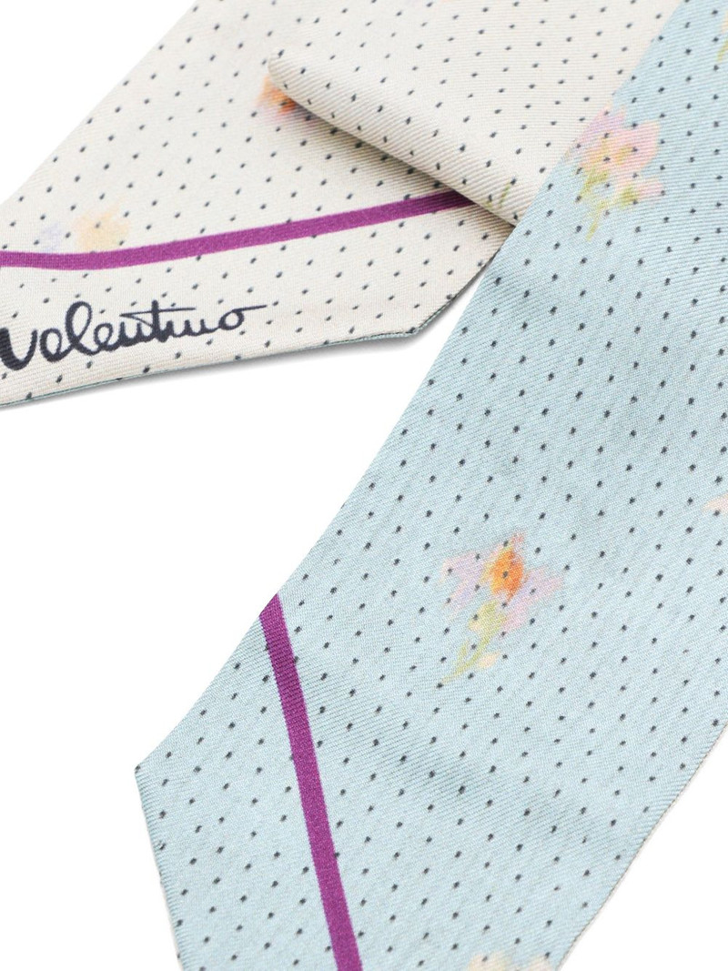 Valentino floral polka-dot scarf outlook