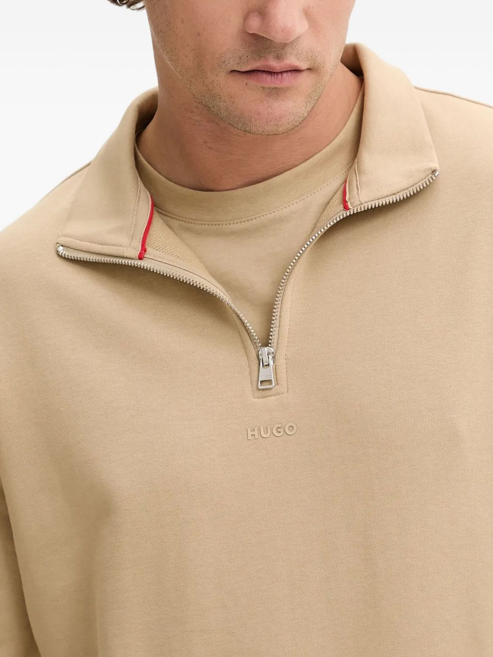 half-zip high-neck sweatshirt - 4