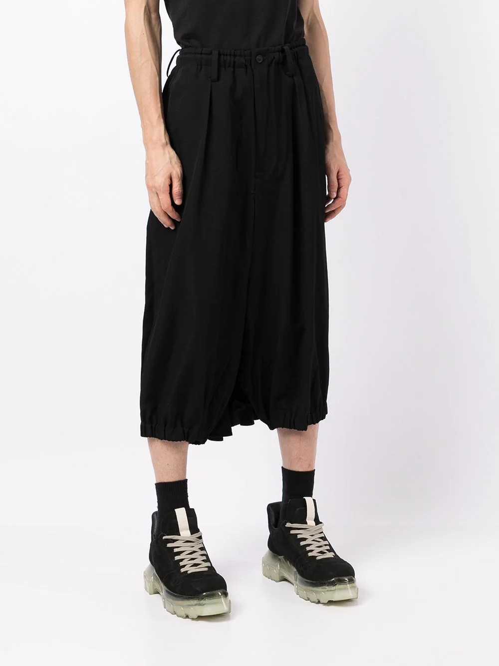 Gabardine cropped Crow pants - 3