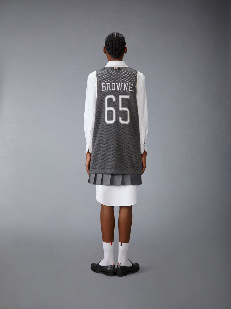 INTARSIA CASHMERE MESH BASKETBALL JERSEY 5