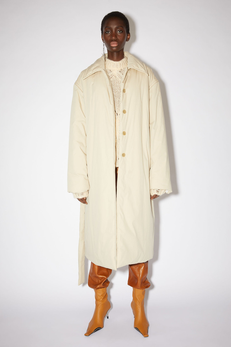 Belted padded coat - Beige 5