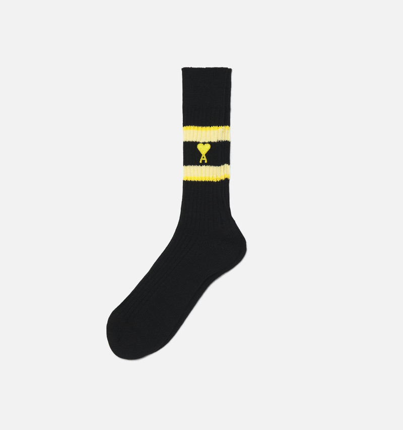AMI Paris Ami De Coeur Striped Socks outlook