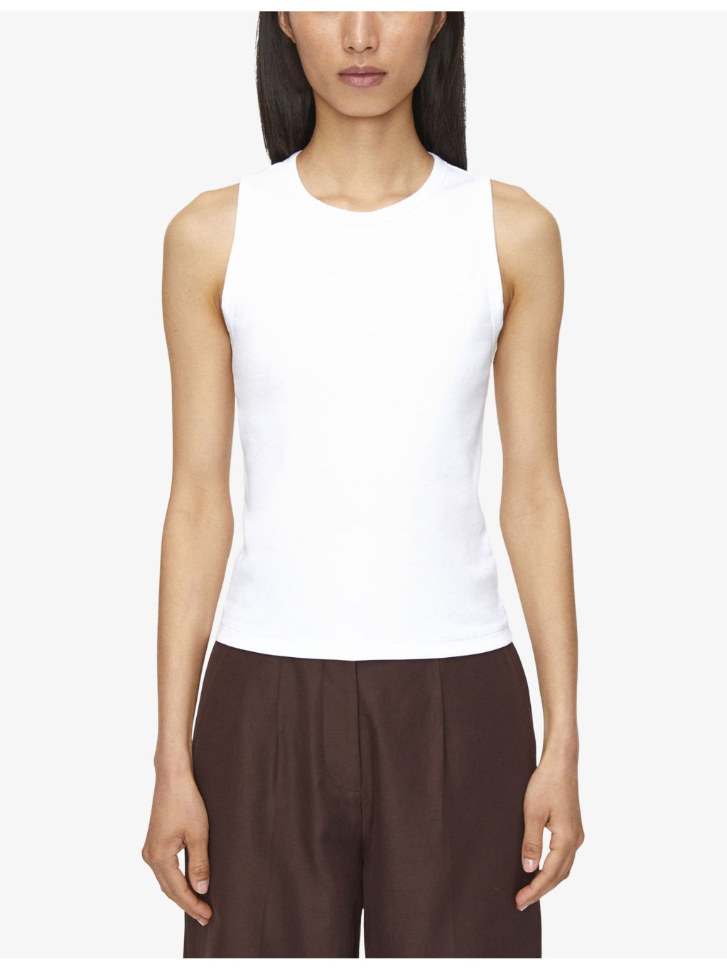The Jersey Rib Round-Neck Stretch-Cotton Tank Top - 3