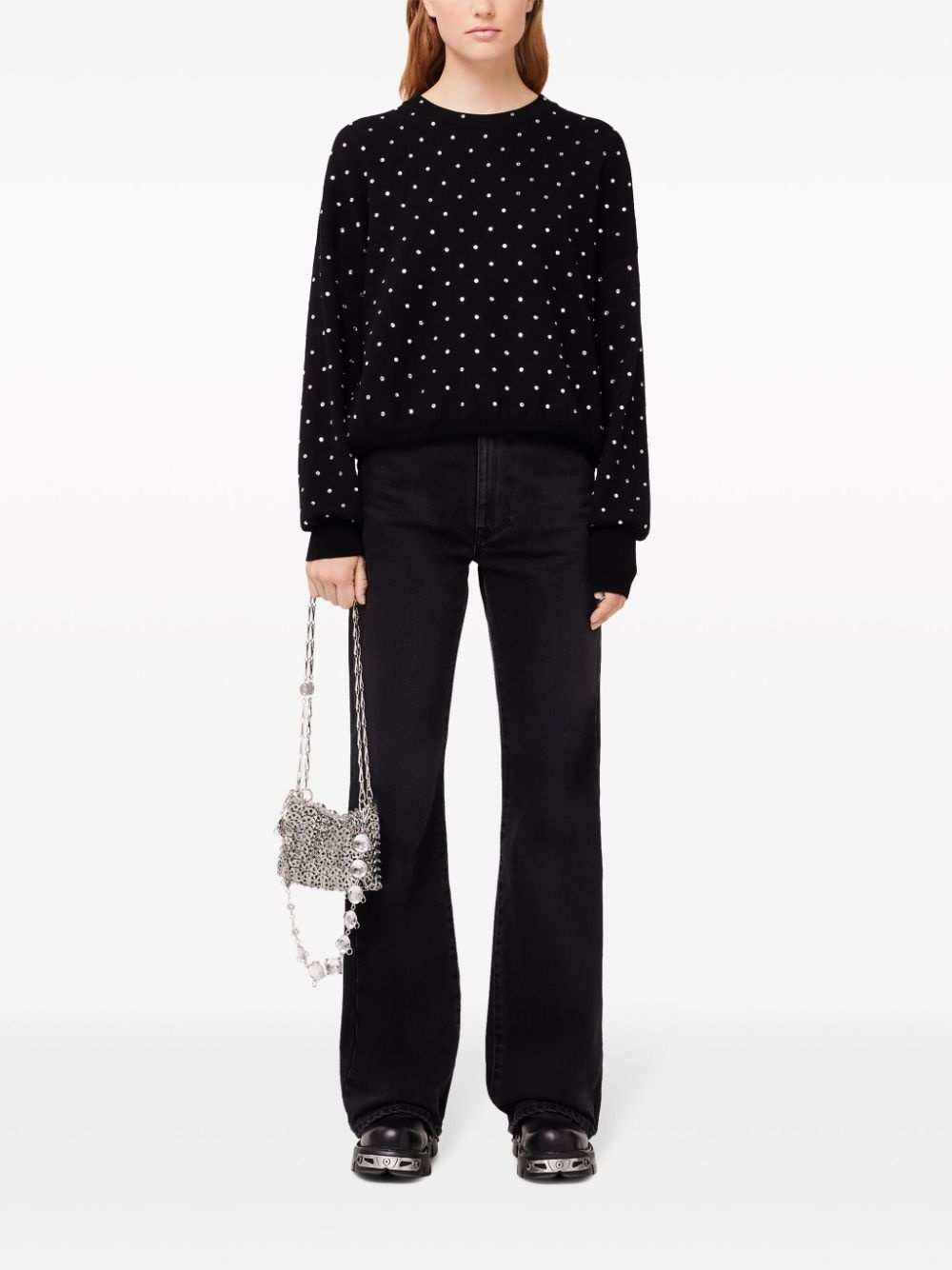 crystal-embellished wool jumper - 2
