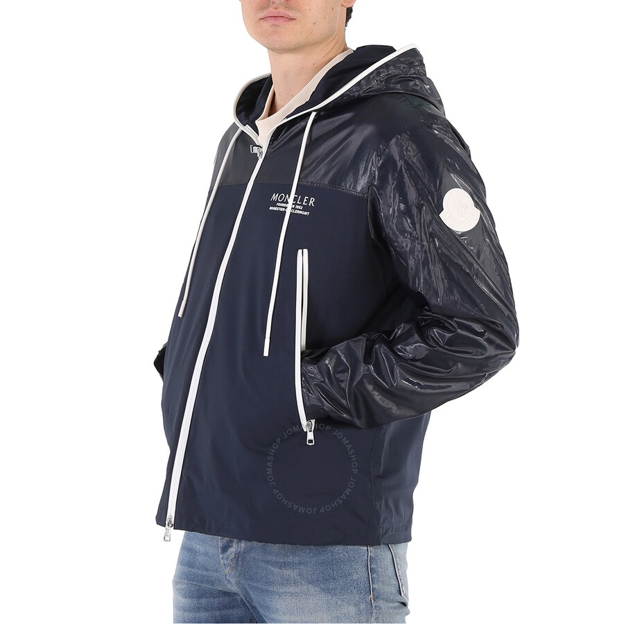 Moncler Men's Navy Vaugirard Logo Hooded Jacket - 5