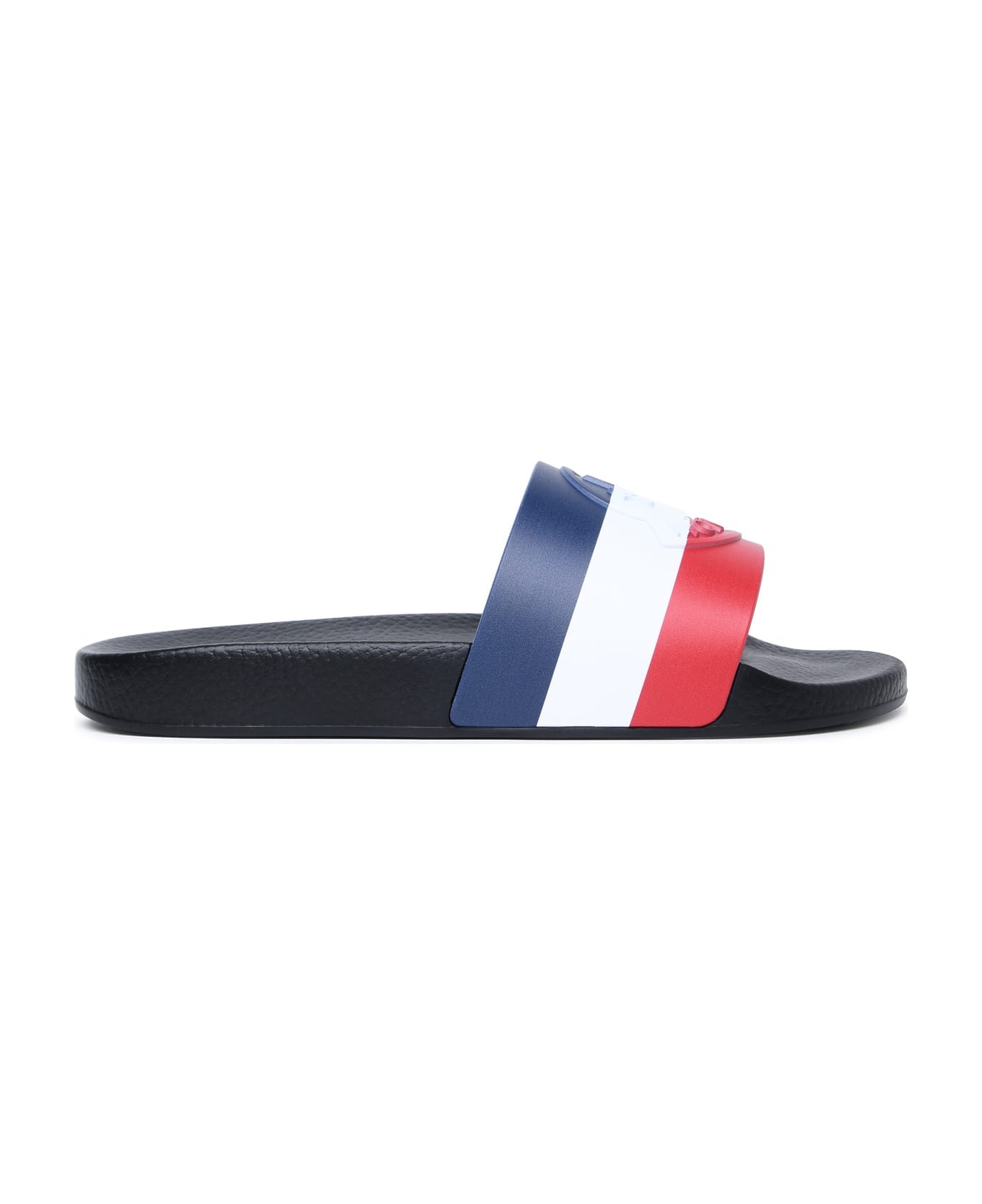 'basile' Black Rubber Slippers - 1