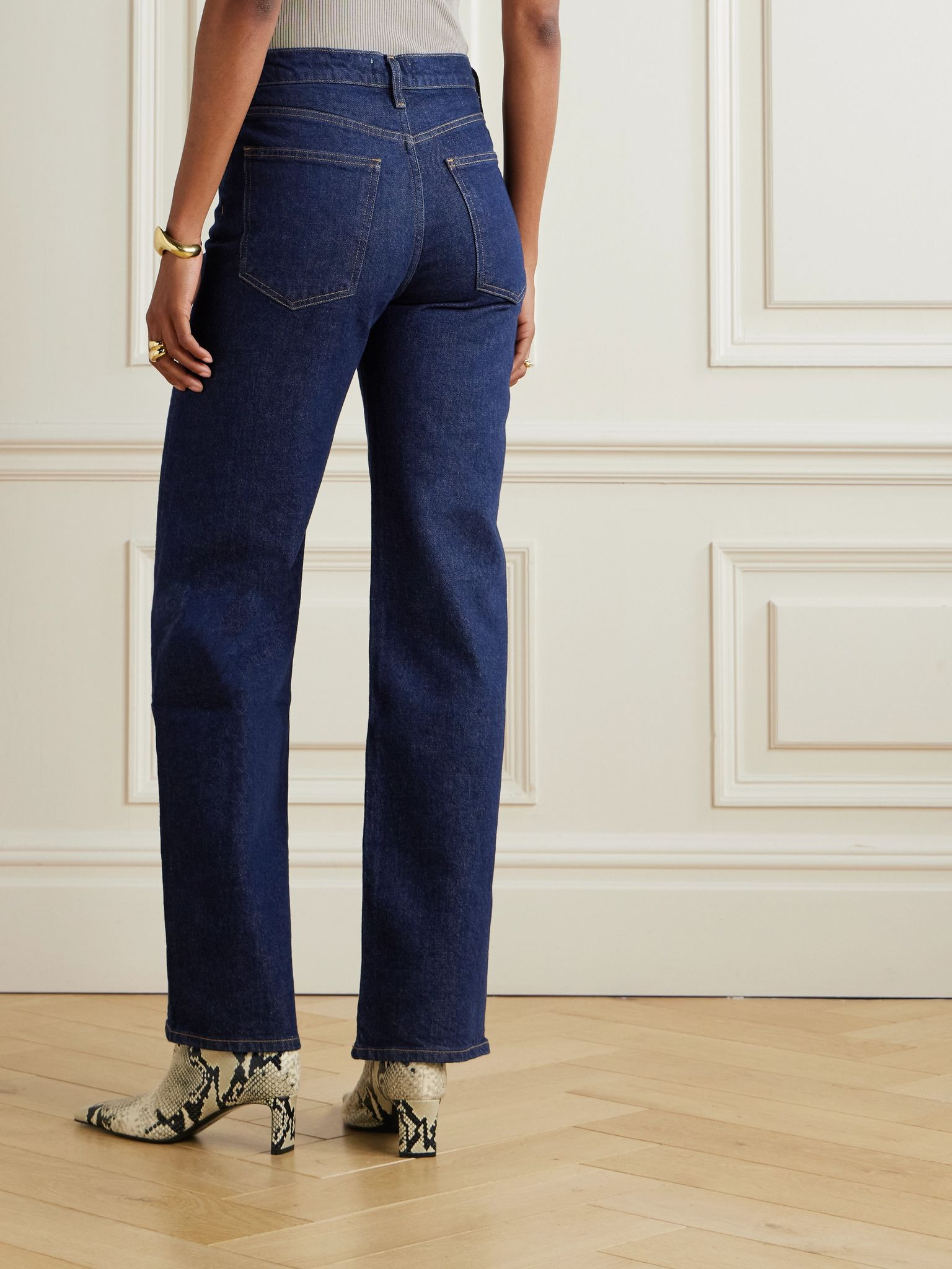 Harper Jean straight-leg jeans Dark denim - 4