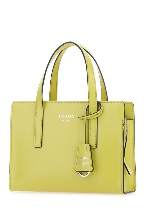 トートバッグ PRADA Acid green leather Re-Edition 1995 handbag Prada Woman Acid Green Leather Re-edition 1995 Handbag