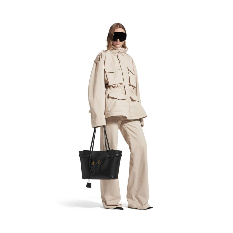 BALENCIAGA Women's Hourglass Parka in Light Beige outlook