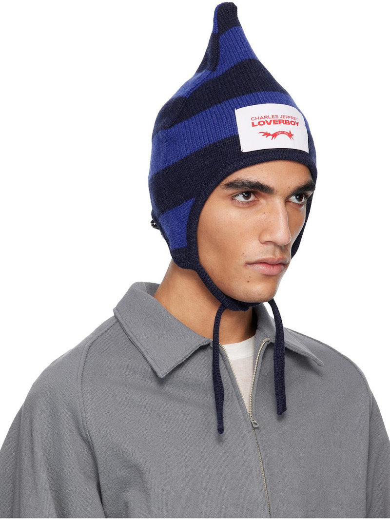 CHARLES JEFFREY LOVERBOY Blue Spike Bonnet Beanie outlook