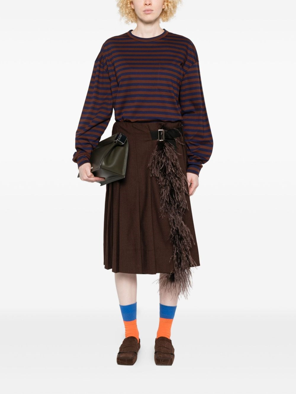 Feathered Wrap Skirt - 4