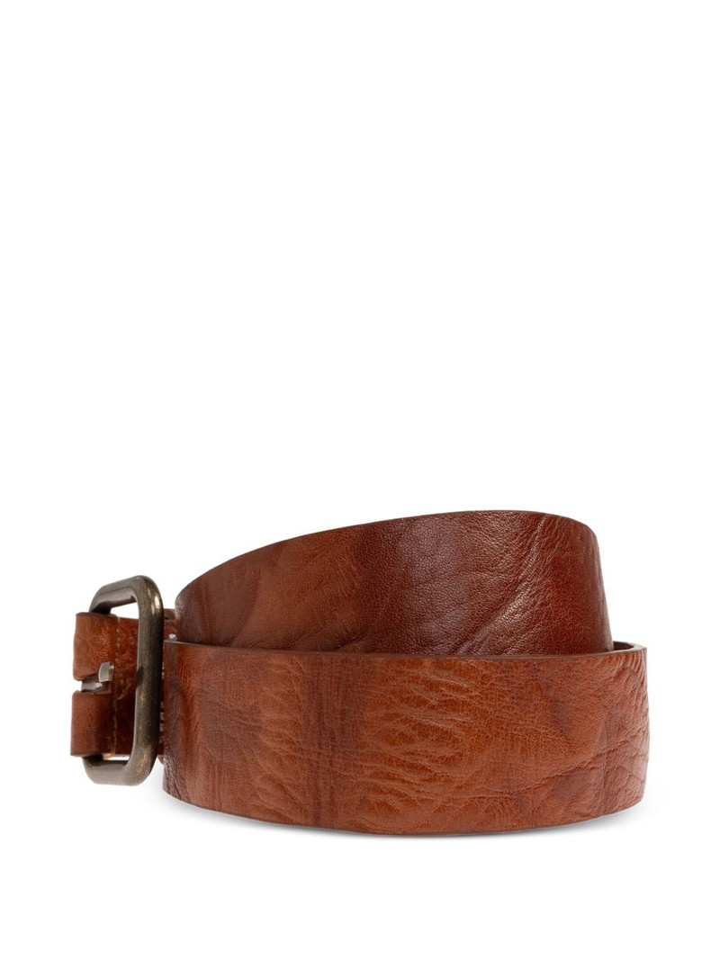 Diesel ova-logo leather belt outlook