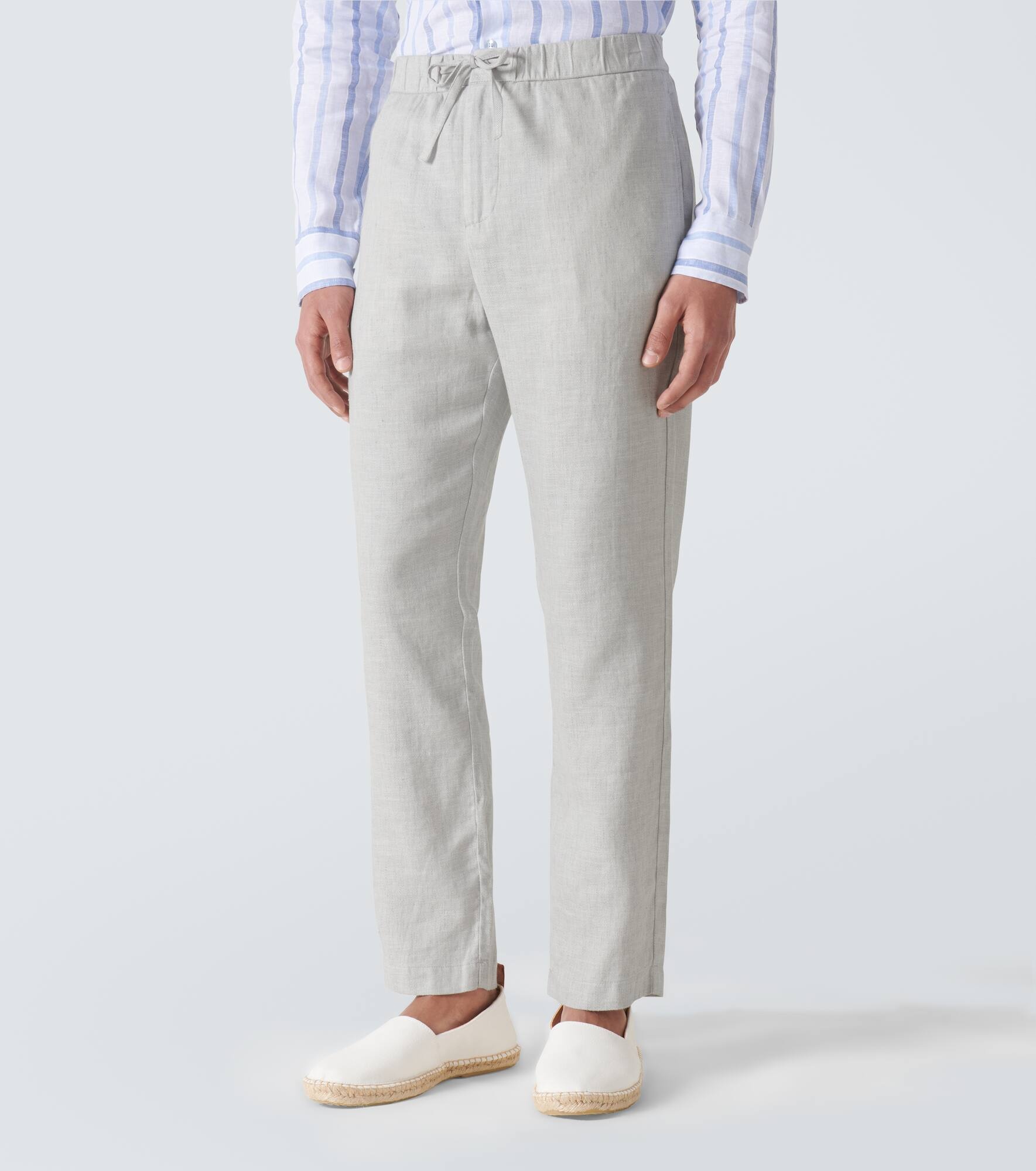 Oscar linen and cotton straight pants - 3