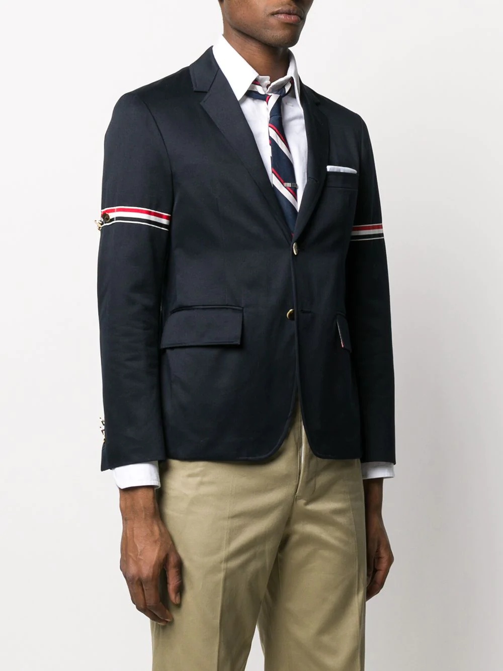 unconstructed grosgrain armband sport coat - 3