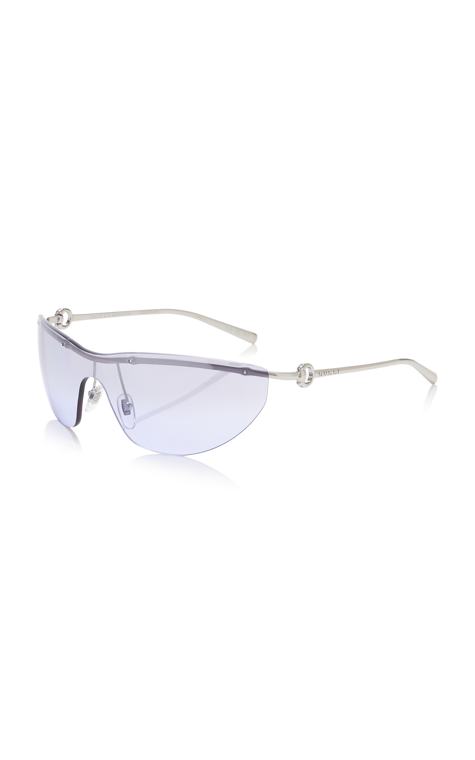 Mask-Frame Metal Sunglasses purple - 3