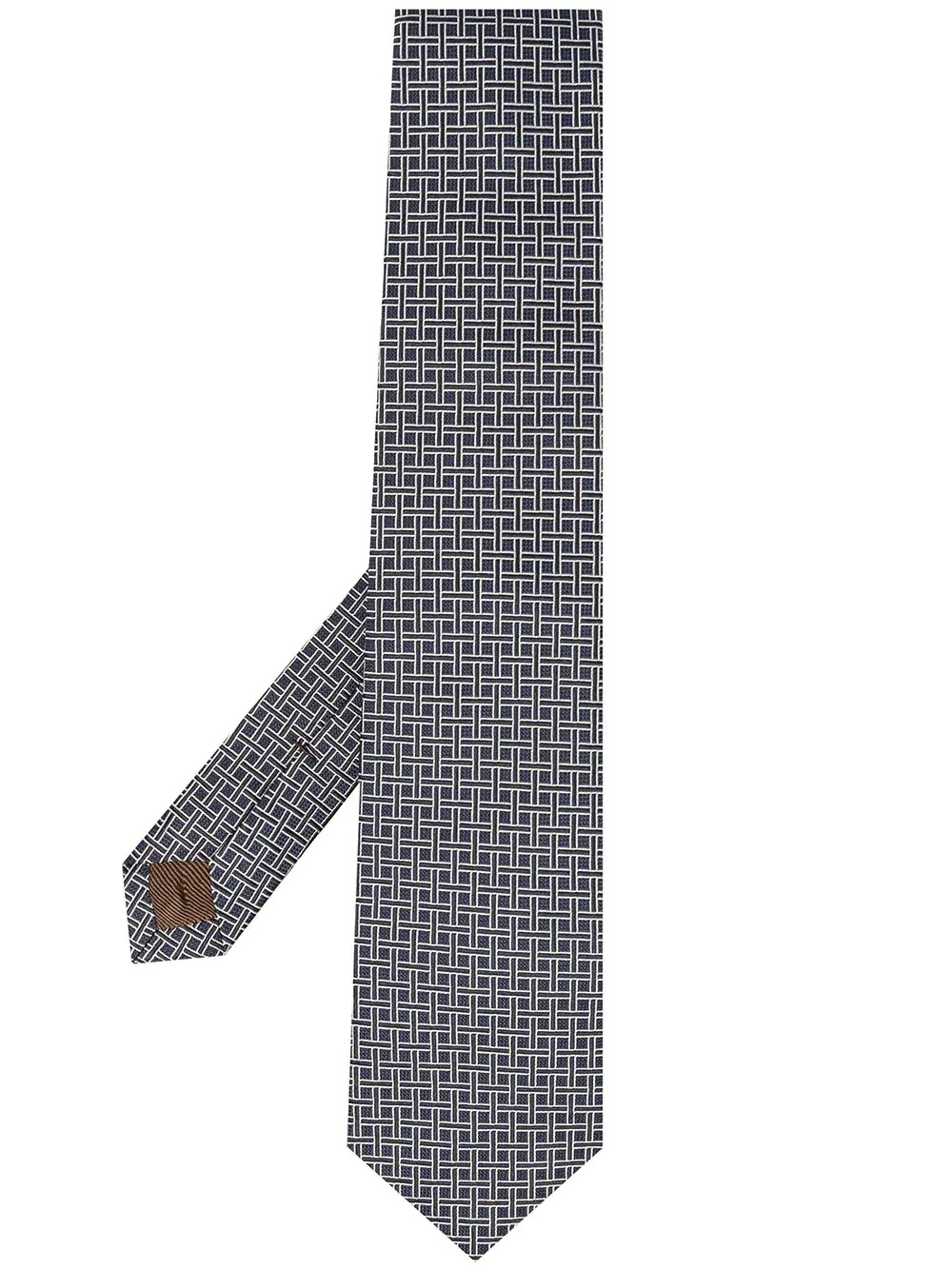 woven check jacquard tie - 1