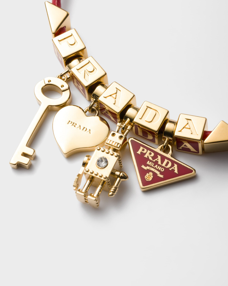 Prada Nappa leather and metal bracelet outlook