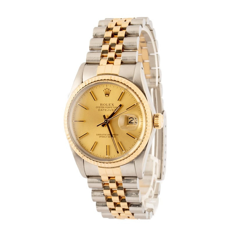 Pre-Owned Rolex Datejust Ref 16013 Champagne - 2