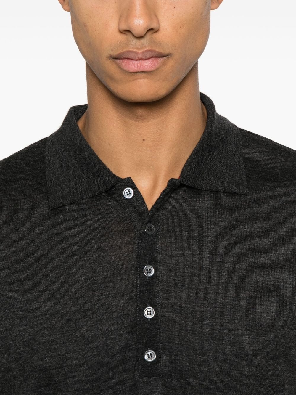 4-Bar wool polo shirt - 4