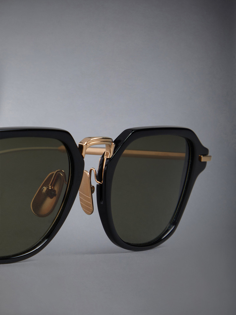 Acetate And Titanium Rectangular Sunglasses 5