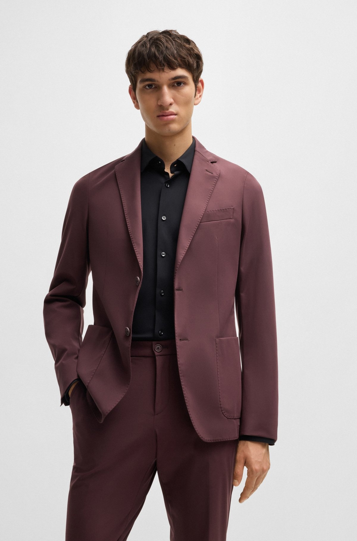 SLIM-FIT TROUSERS IN PERFORMANCE-STRETCH JERSEY - 5