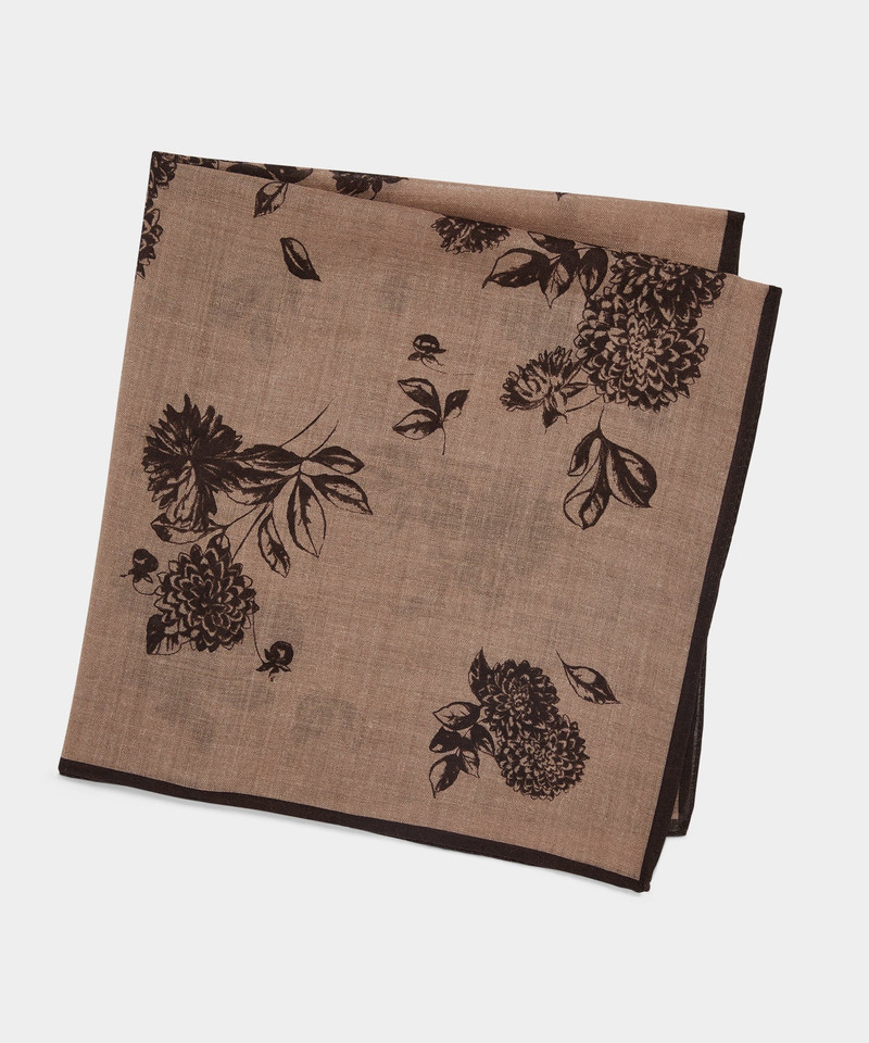 TODD SNYDER Italian Wool Floral Neckerchief outlook