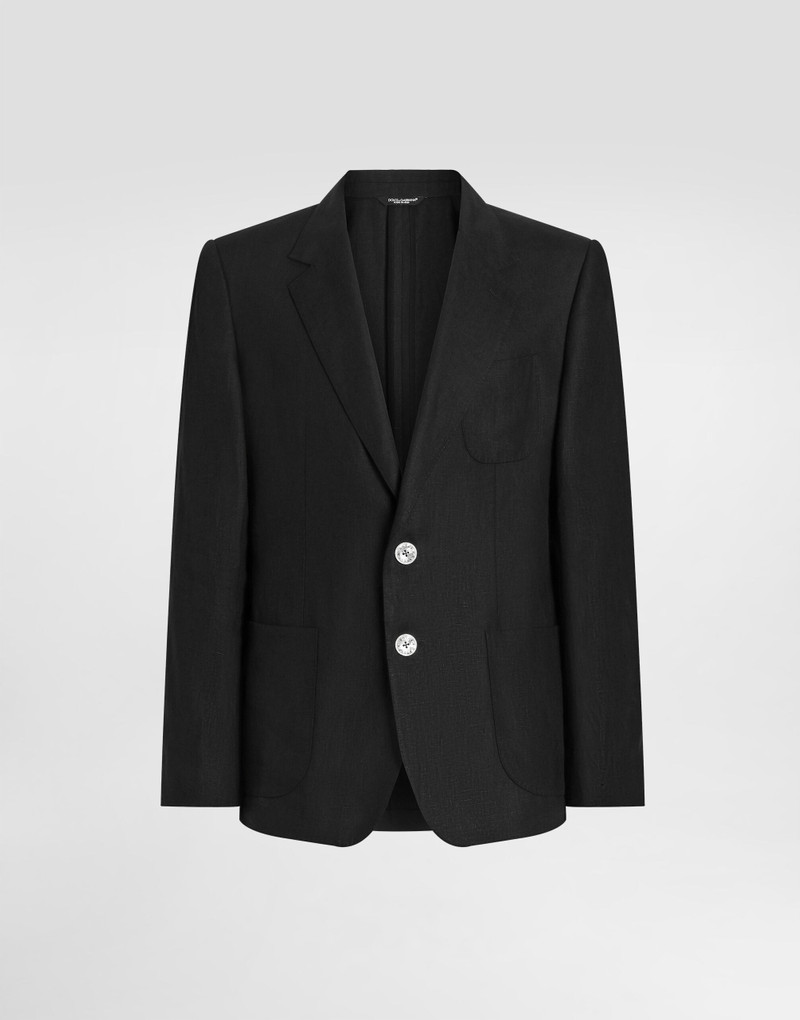 Portofino single-breasted linen jacket 1