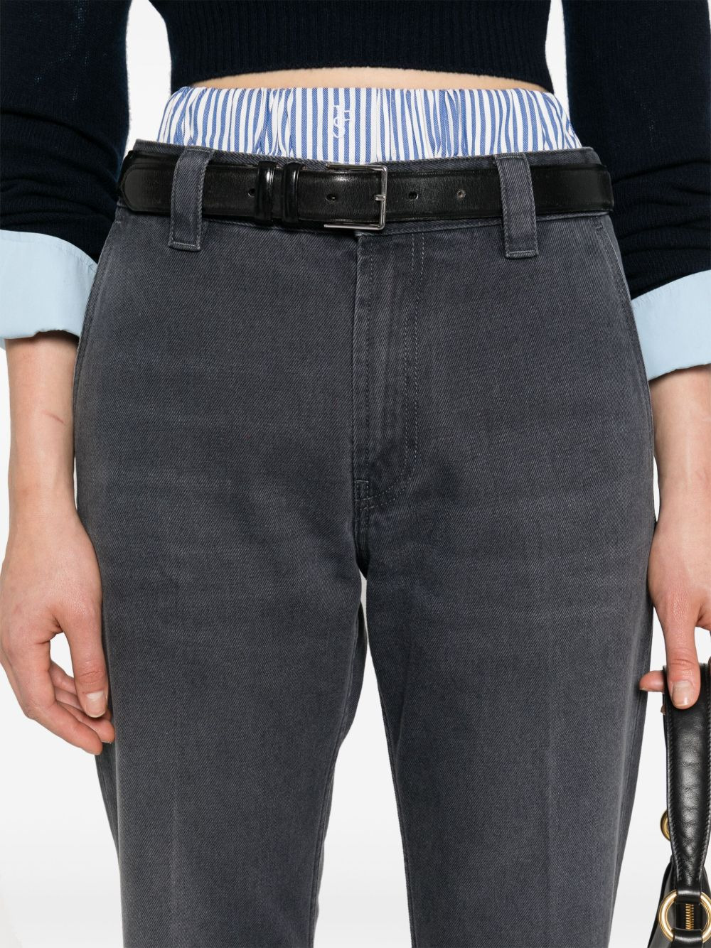 mid-rise straight-leg trousers - 5