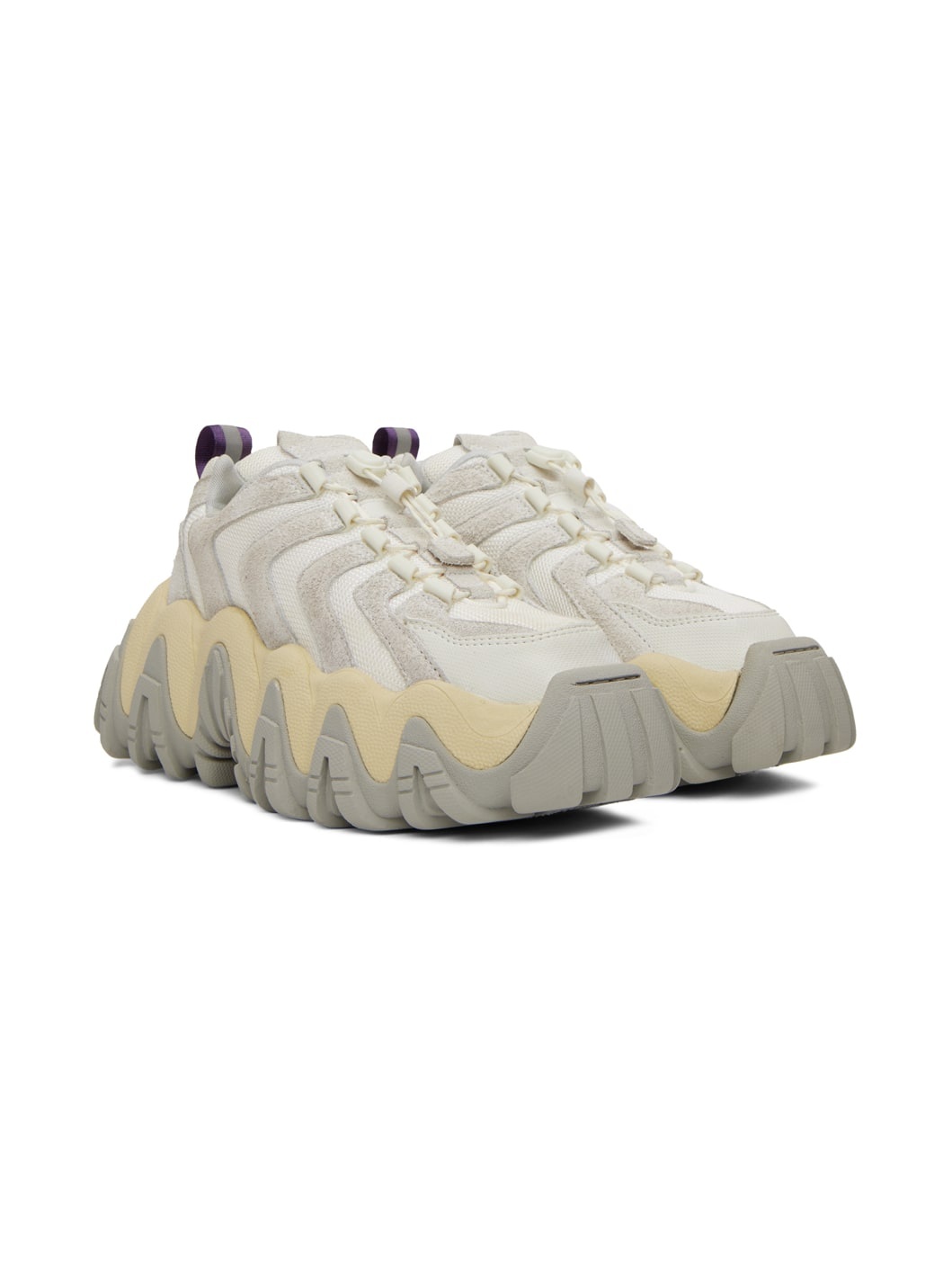 White & Gray Halo Sneakers - 4