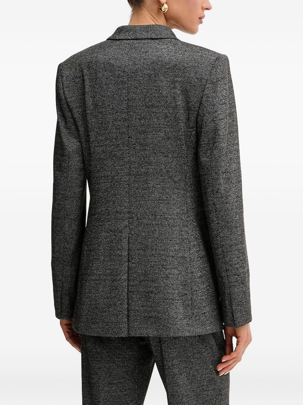pinstripe peak-lapel blazer - 2