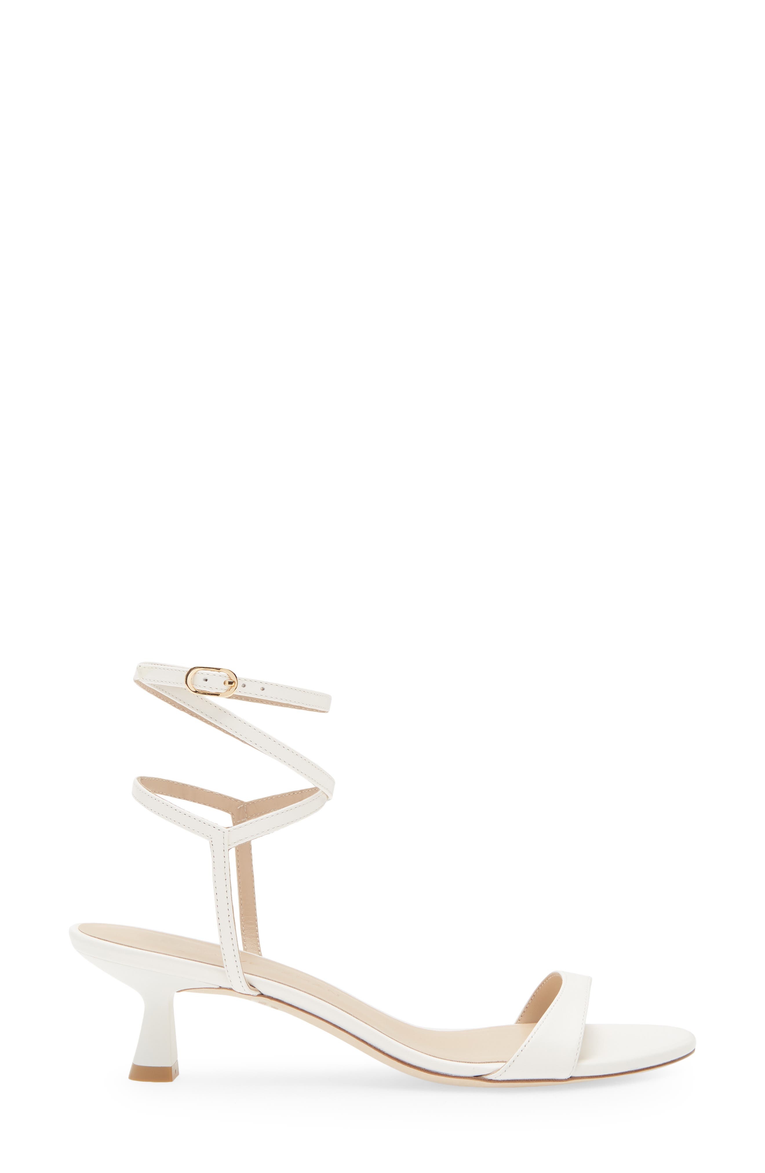 Stuart Weitzman Nudist Wrap Sandal in Cream at Nordstrom - 3