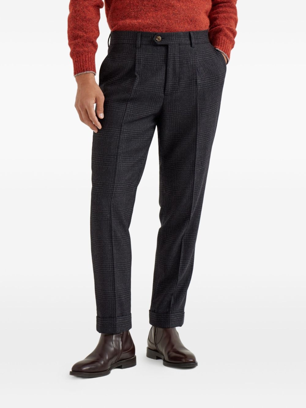 virgin wool-blend straight-leg trousers - 3