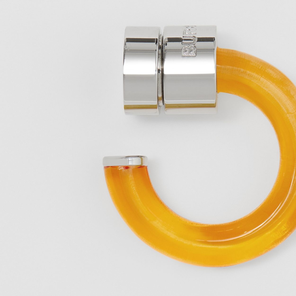 Acetate and Palladium-plated Brass Hoop Earrings - 2