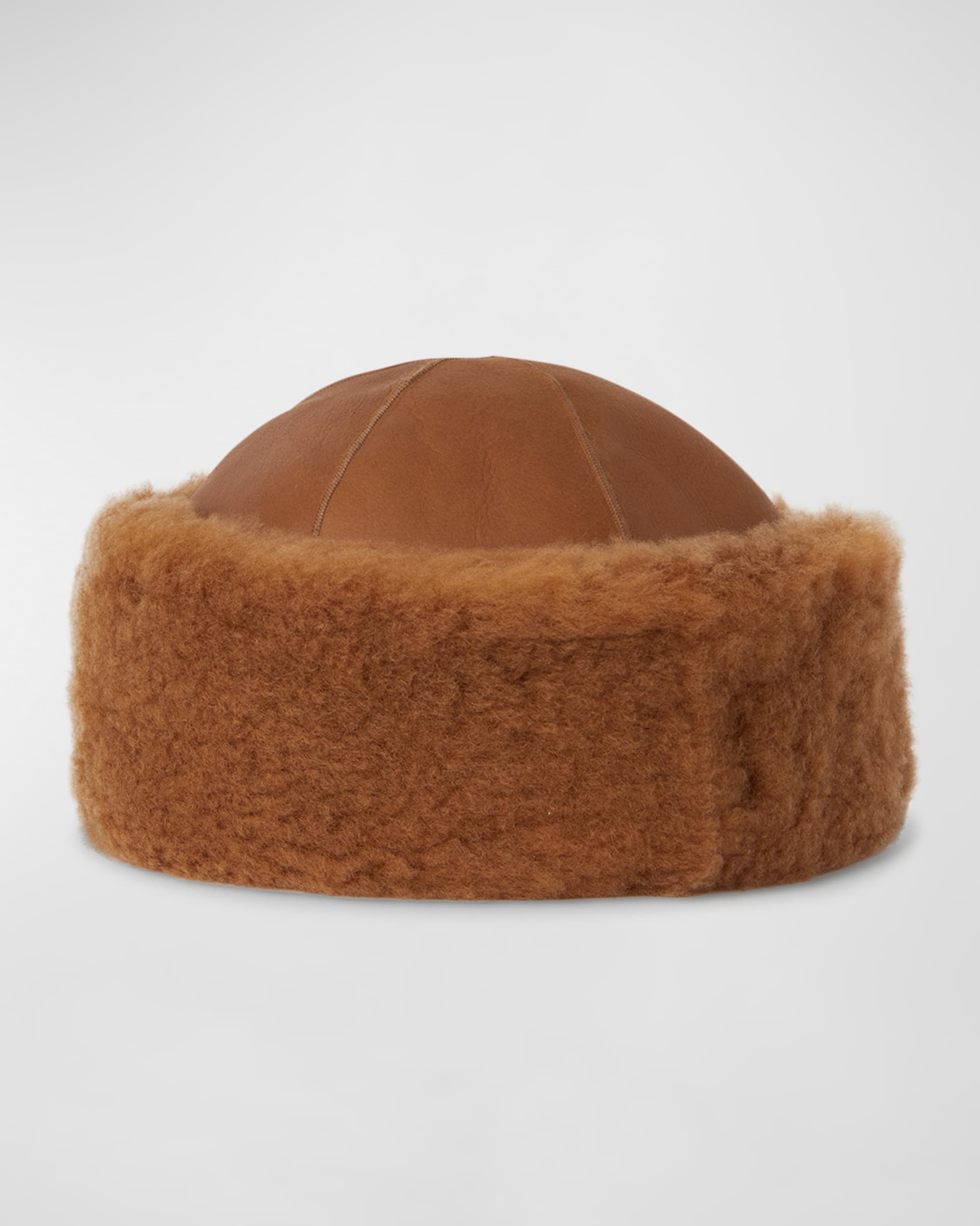 Colbacco Shearling & Leather Beanie - 1