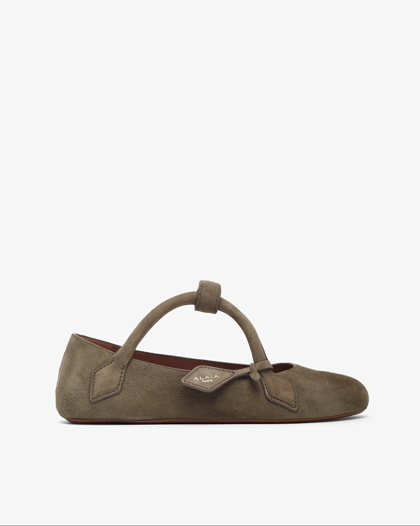Teckel brown grey suede ballet flats - 1