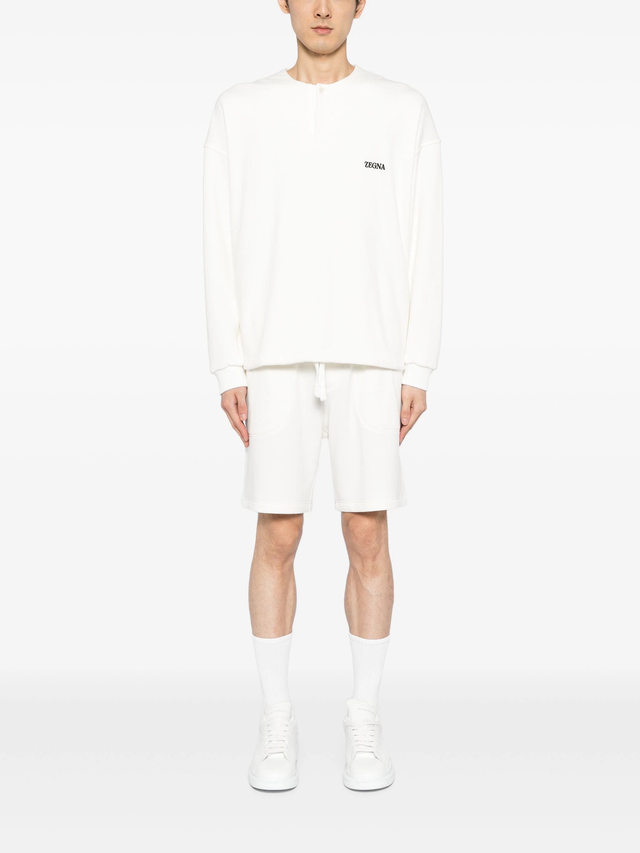LOGO-EMBROIDERED JERSEY TRACK SHORTS - 2