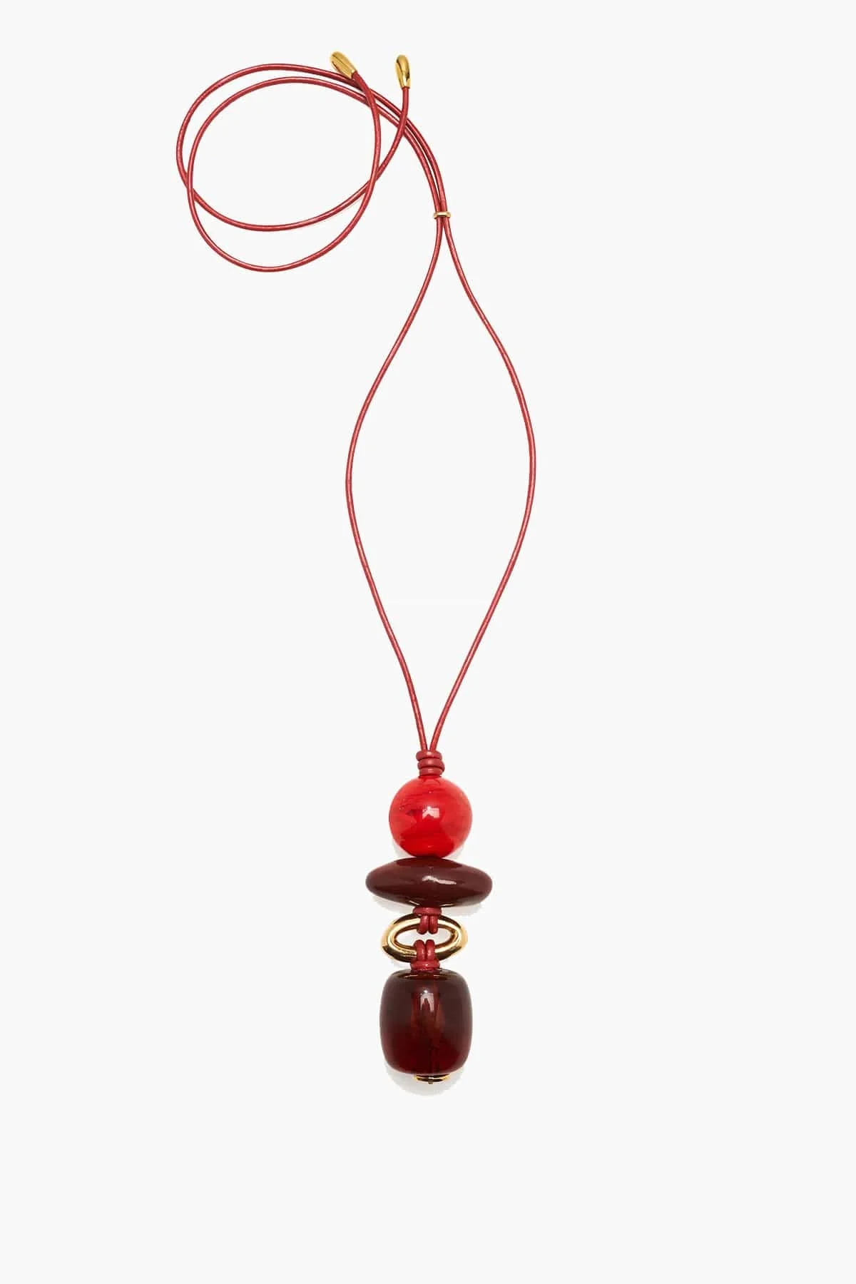 Museo Cord II Necklace in Bordeaux/Red - 1