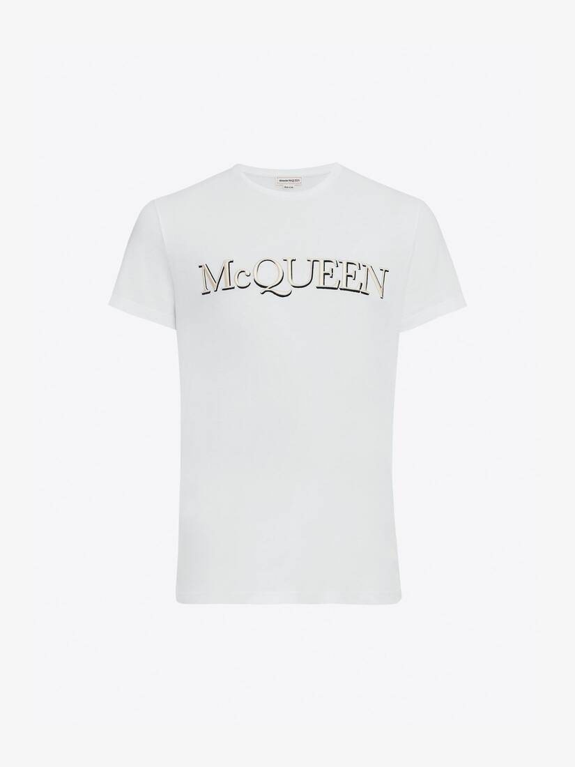 Mcqueen Embroidered T-shirt in White - 1