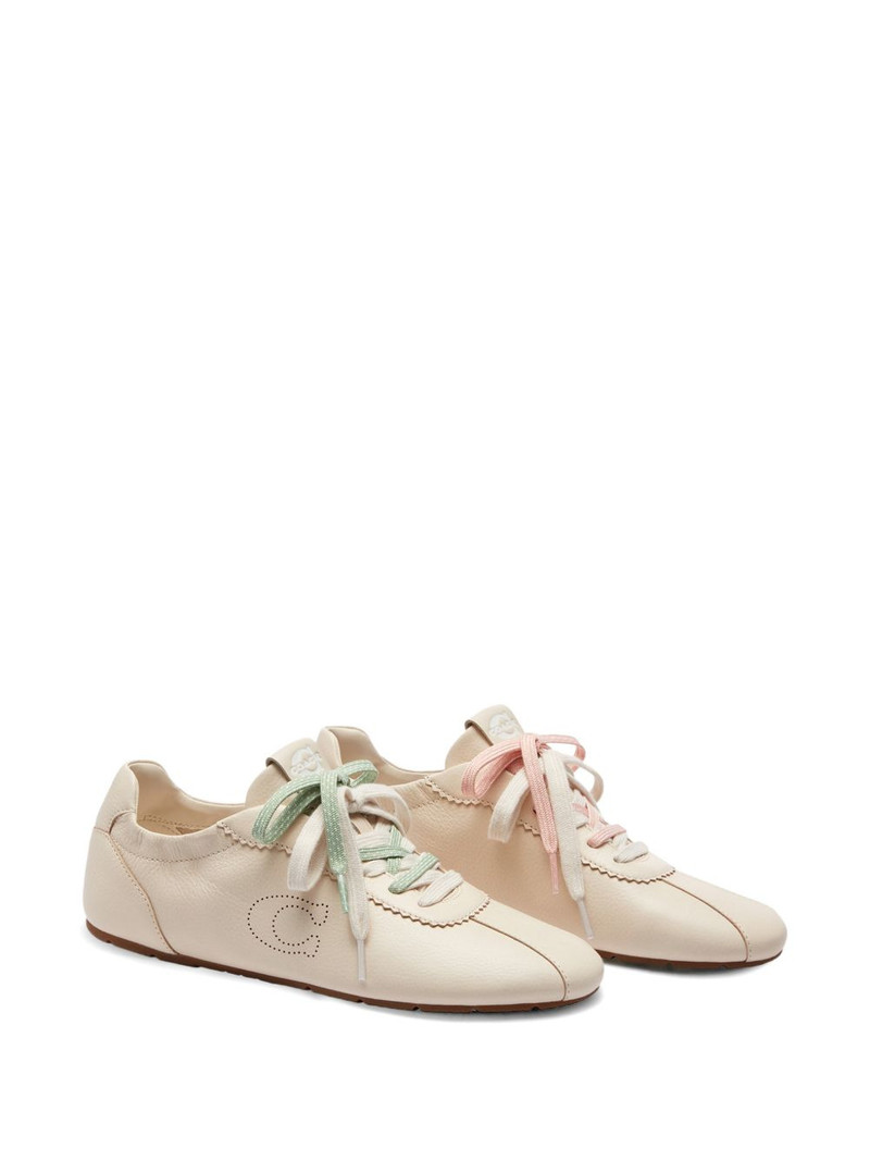 COACH perforated-logo scalloped-edge sneakers outlook
