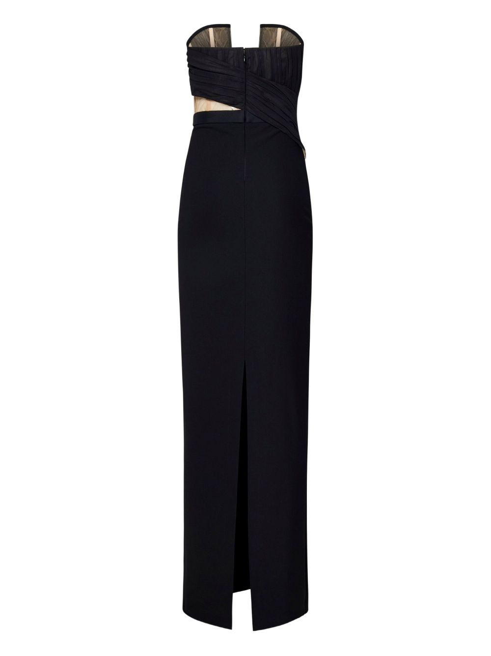 plissé-detail cut-out maxi dress - 2