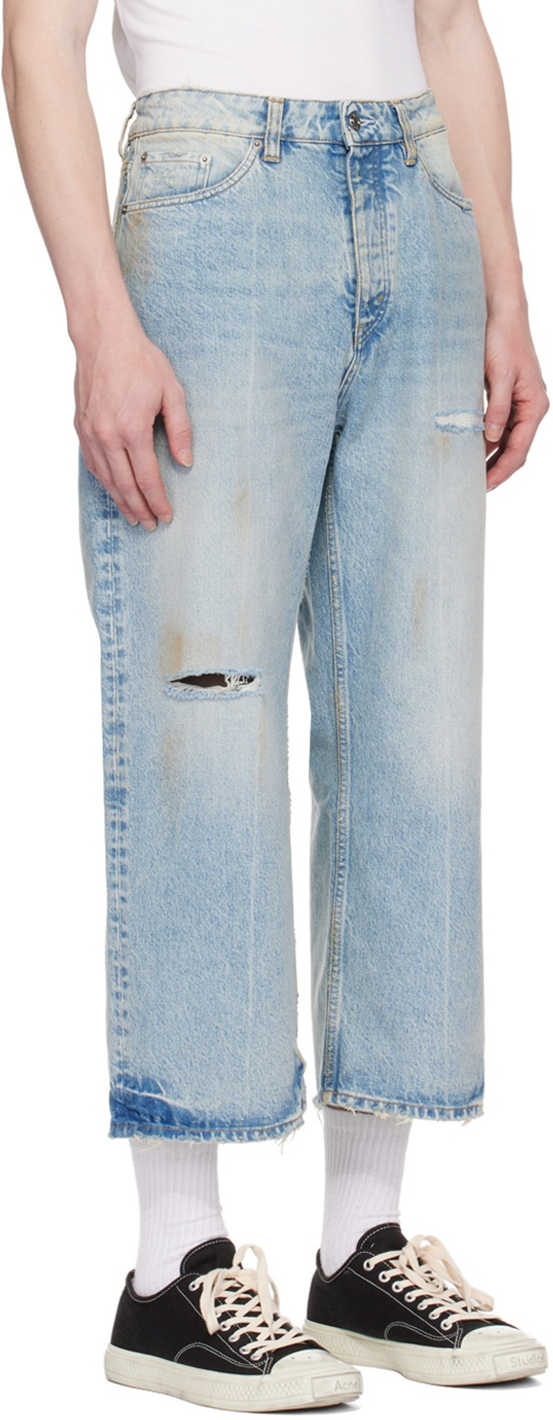 HOPE Blue Cropped Jeans outlook