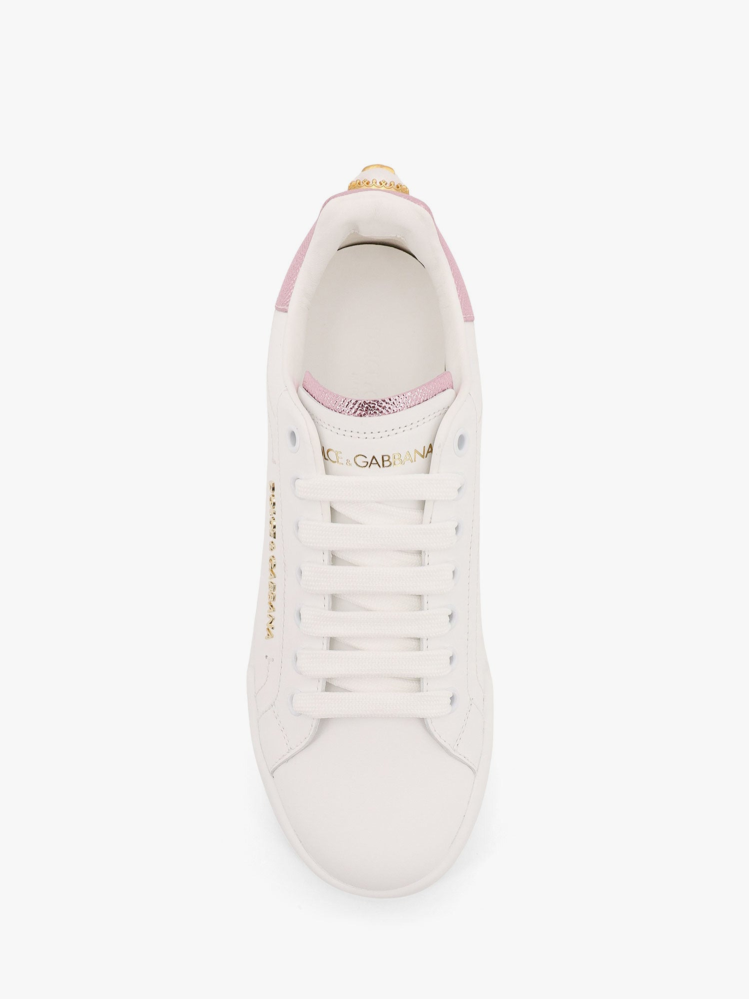Portofino Leather Low-Top Sneakers With Lateral Lettering Logo - 5