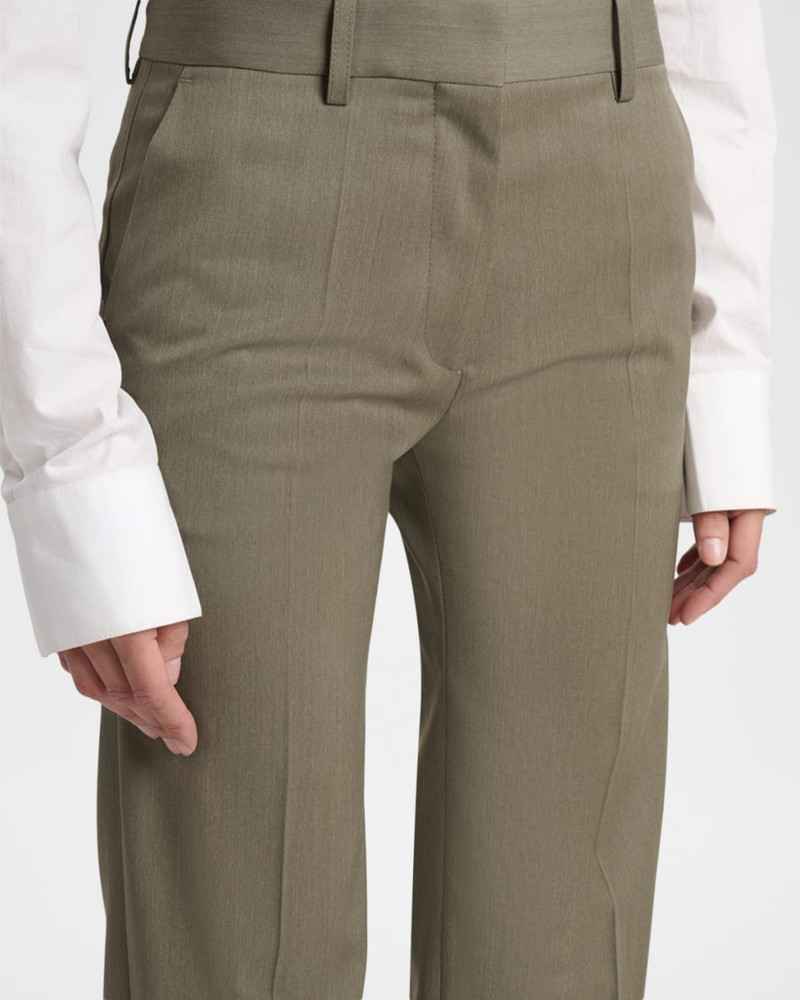 Tailored Wool Straight-Leg Trousers 5