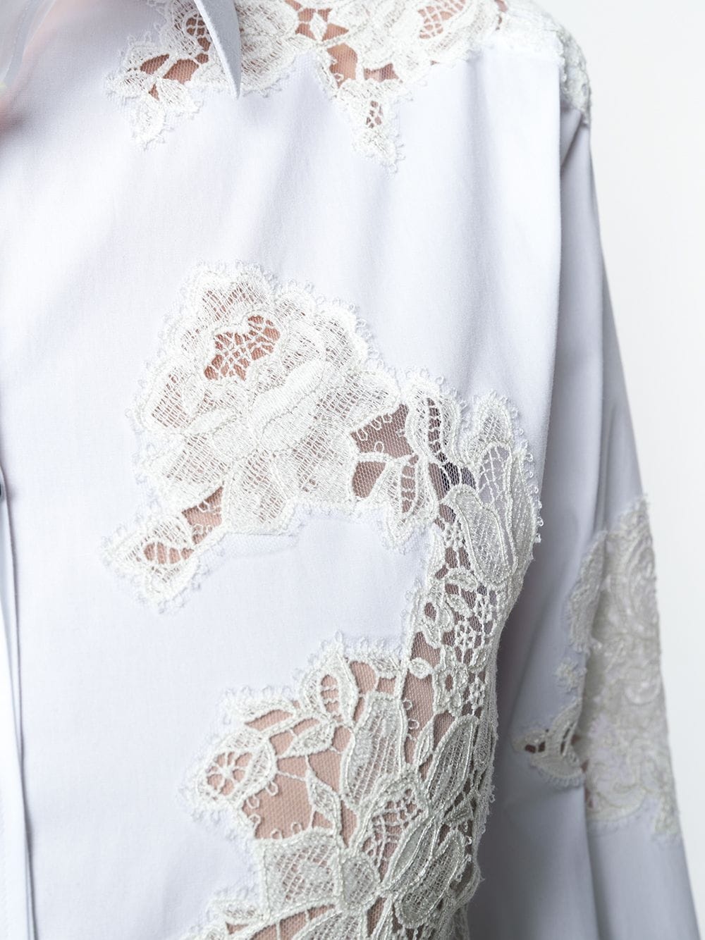 lace inserts shirt - 5