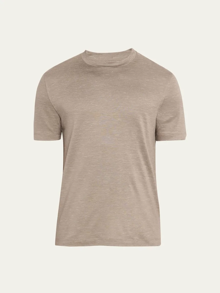Men's Heathered Cotton Crewneck T-Shirt - 1