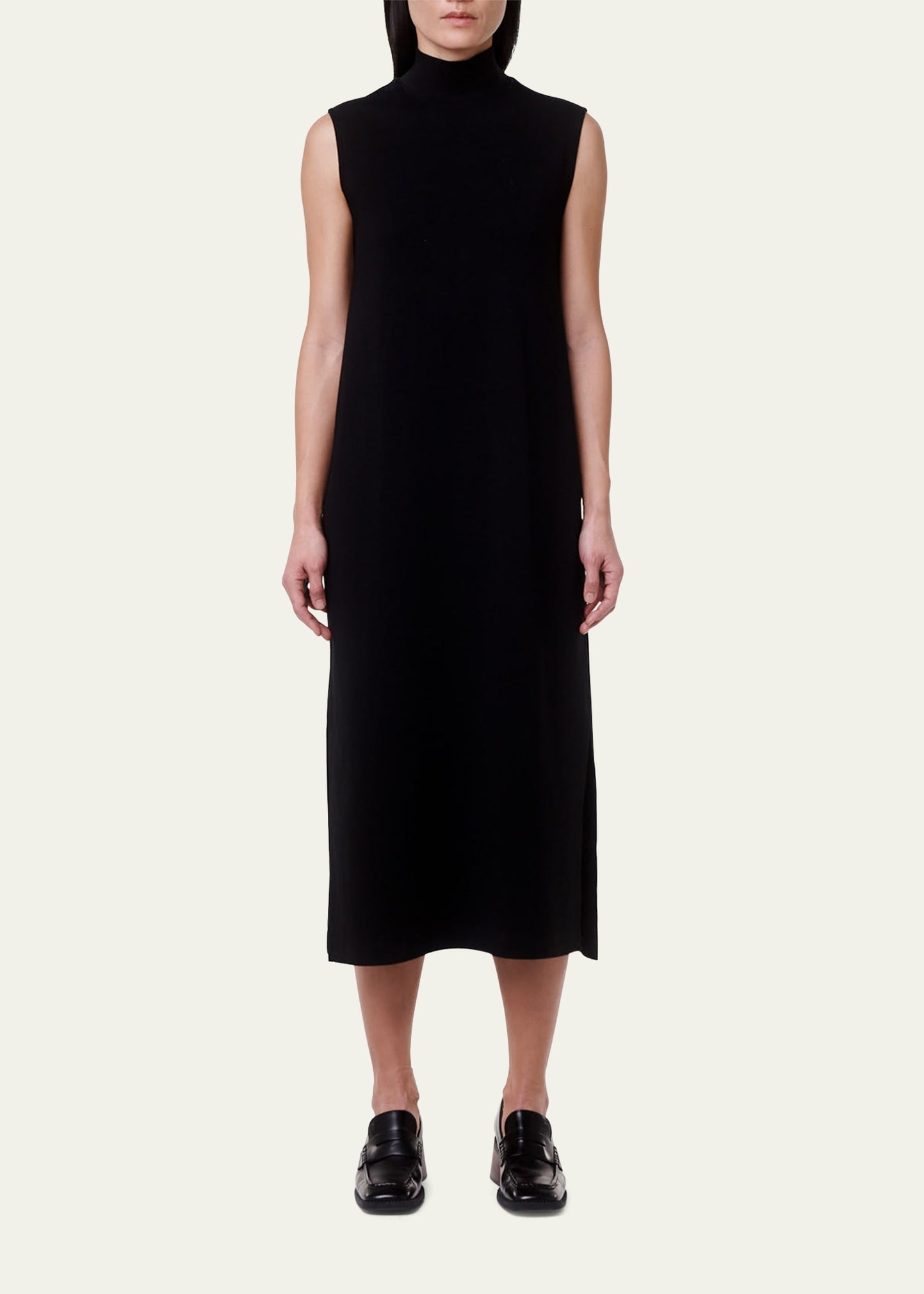 Luxe Seamed Organic Cotton Midi Dress - 2