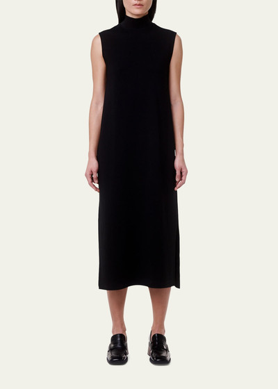 Another Tomorrow Luxe Seamed Organic Cotton Midi Dress outlook