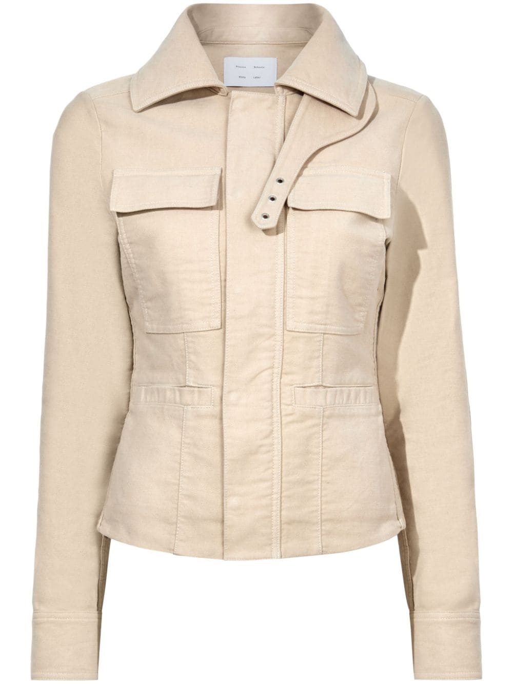brushed cotton military jacket - 1